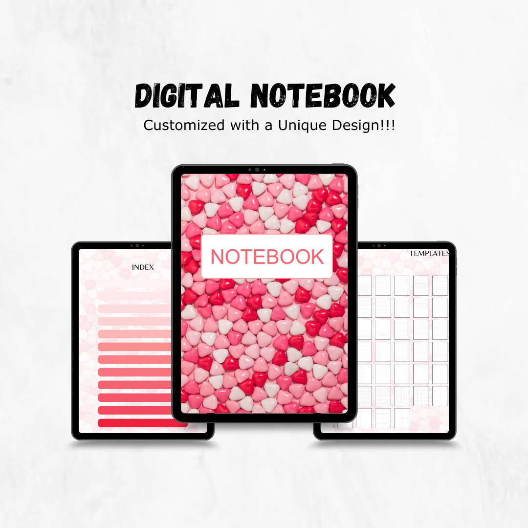 Red Hearts Notebook